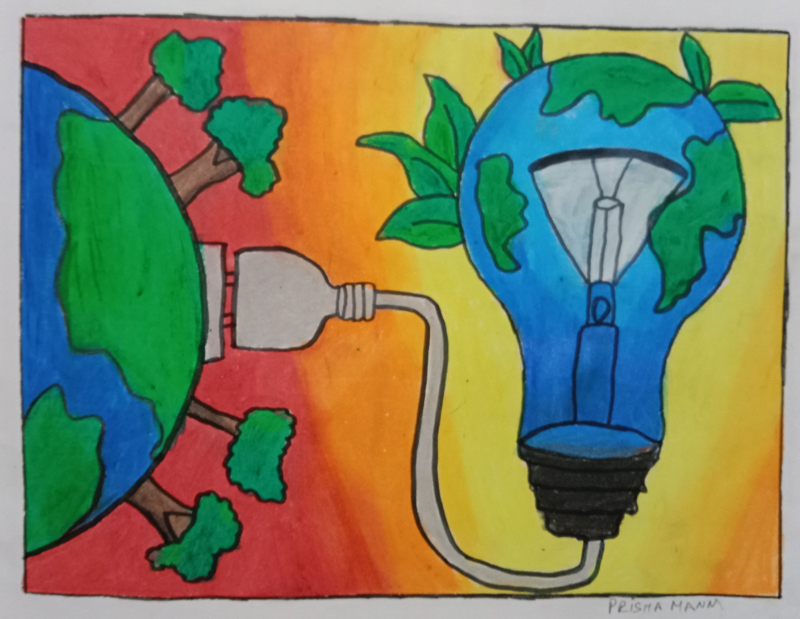 ENERGY CONSERVATION DRAWING EASY ||HOW TO DRAW SAVE ENERGY - YouTube